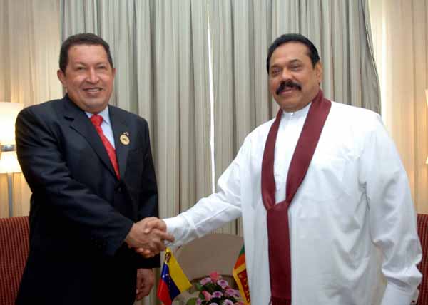 Chavez with Rajapaksa