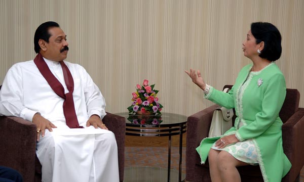 Philippines President Rajapaksa in Tripoli