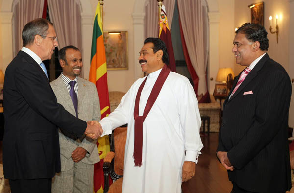 Russian Foreign Minister with Rajapaksa
