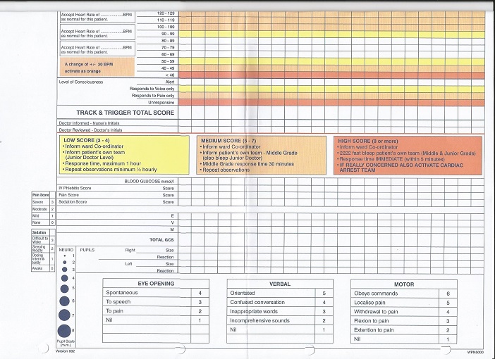 Icu Observation Chart